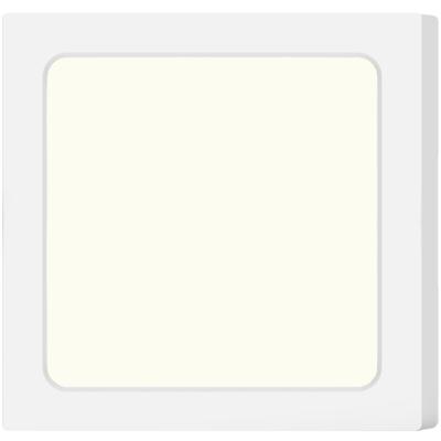 LED Downlight Vierkant 12W Opbouw - Natuurlijk Wit 4000K - Mat Wit Kunststof