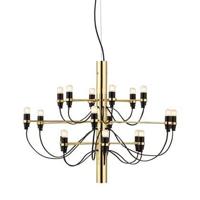 Flos 2097|18 by Gino Sarfatti kroonluchter Ø69 transparant messing - thumbnail