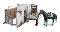 Bruder 62506 BWorld Paardenstal met Paard en Figuur + Accessoires - thumbnail
