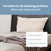 VidaXL Hoofdkussen met kussen wit 61 x 41 x 20 cm polyester - thumbnail