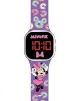 Disney Minnie Mouse LED Horloge Roze - thumbnail