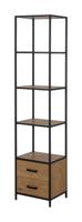Bendt Wandrek 'Holger' Met 2 lades, Eiken en metaal, 185 x 42cm - thumbnail