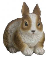 Esschert Design tuinbeeld Konijn 14,3 cm polyresin wit/bruin - thumbnail