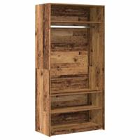 Kledingkast 100x50x200 cm bewerkt hout oud hout - thumbnail