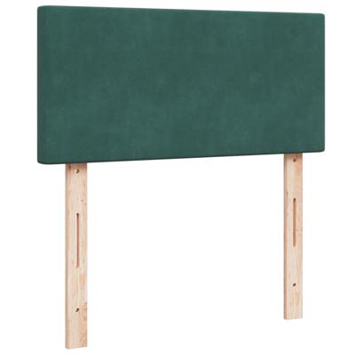 Boxspring met matras fluweel donkergroen 160x200 cm - thumbnail