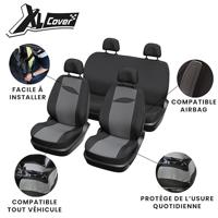 Autostoelhoezen - XLCOVER - Niet-gesplitst - Airbag compatibel - Hoezen voor voorstoelen, hoofdsteunen en achterbank - thumbnail