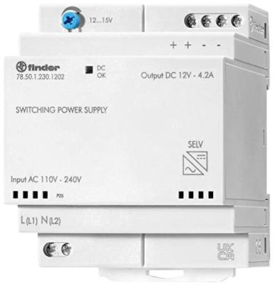 Finder 78.50.1.230.1202 DIN-rail netvoeding 12 V/DC 4.6 A 50 W Inhoud 1 stuk(s) Finder 78.50.1.230.1202 DIN-rail netvoeding 12 V/DC 4.6 A 50 W Inhoud 1 stuk(s)
