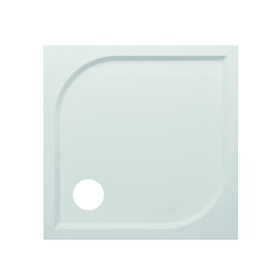 Douchebak VM Go Argon 90x90x3cm Polybeton Vierkant Wit Sanitair Coating