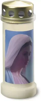 Bolsius gedenklicht nr.6 met deksel face wit Bolsius gedenklicht nr.6 met deksel face wit