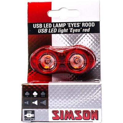 Simson Achterlicht Eyes LED USB Bevestigingsband Simson Achterlicht Eyes LED USB Bevestigingsband