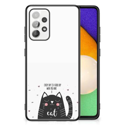 Samsung Galaxy A52 | A52s (5G/4G) Hoesje Cat Good Day Samsung Galaxy A52 | A52s (5G/4G) Hoesje Cat Good Day