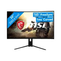 MSI Optix MAG322CQR, WQHD USB-C Curved Gaming Monitor, 165hz, 32 inch - thumbnail
