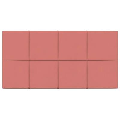 VidaXL Wandpanelen 12 st 2,16 m² 60x30 cm fluweel roze