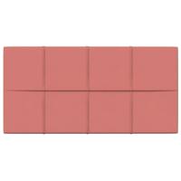 VidaXL Wandpanelen 12 st 2,16 m² 60x30 cm fluweel roze - thumbnail