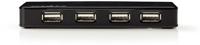 Nedis USB-Hub | USB-A Male | USB-A Female | 7-Poorts | 1 stuks - UHUBU2730BK UHUBU2730BK - thumbnail