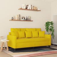 Tweezitsbank 140 cm fluweel geel - thumbnail