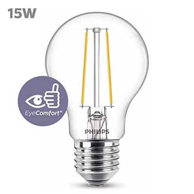 Philips LED GLS E27 1,5-15W 2700K filament helder blister - 5102491 Philips LED GLS E27 1,5-15W 2700K filament helder blister - 5102491