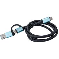 Kabel USB C i-Tec C31USBCACBL Blauw Zwart Zwart/Blauw 1 m - thumbnail
