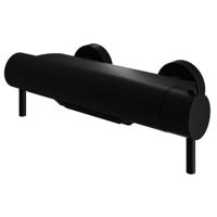 Badkraan Hotbath Cobber Thermostaat Waterval Uitloop Mat Zwart - thumbnail