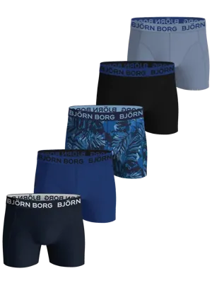 Bjorn Borg 5-Pack jongens boxershorts - Cotton stretch - Zwarte katoenen jongens onderbroeken