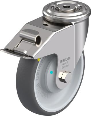 Blickle LEXR-PATH 160KAD-FI-ELS Zwenkwiel met rem Wieldiameter: 160 mm Draagvermogen (max.): 260 kg 1 stuk(s)