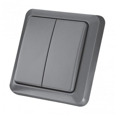 Draadloze buiten wandschakelaar dubbel, AGST8802