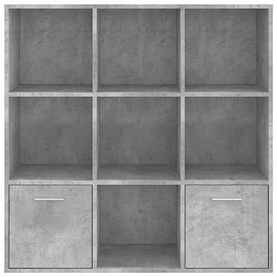 Boekenkast 98x30x98 cm bewerkt hout betongrijs