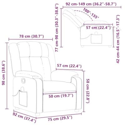 Massagestoel verstelbaar kunstleer zwart