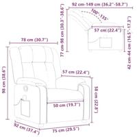 Massagestoel verstelbaar kunstleer zwart - thumbnail