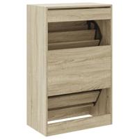 Schoenenkast 60x34x96,5 cm bewerkt hout sonoma eikenkleurig - thumbnail