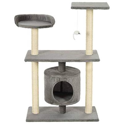 VidaXL Kattenkrabpaal met sisal krabpalen 95 cm grijs