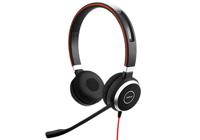 Jabra Evolve 40 MS Stereo Headset – Microsoft Certified Headphones for VoIP Softphone with Passive Noise Cancellation – USB-Cable with Controller – Black - thumbnail