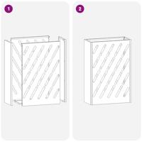 VidaXL Paraplu standaard wit 28 x 12 x 41 cm staal - thumbnail