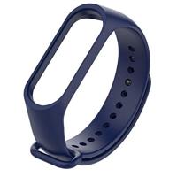 By Qubix - Compatible met Xiaomi Mi band 3/4 / 5/6 / 7 bandje OneColor - Navy blauw - Compatible Xiaomi bandje - thumbnail