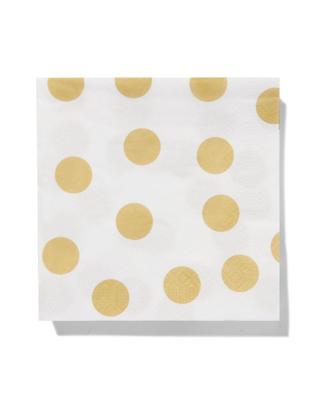 HEMA Servetten 33x33 Gouden Stip 20 Stuks bij Jumbo