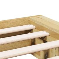 Bedframe zonder matras 140x200 cm massief hout eiken - thumbnail