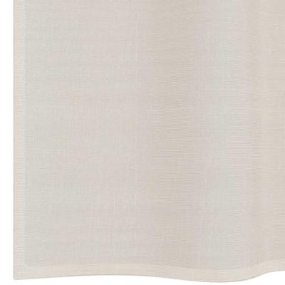 Gordijnen voile met doorvoertules 2 st 140x140 cm crmekleurig