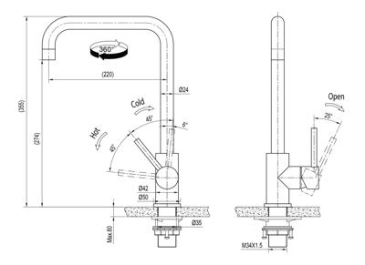 Inventum IMK501 Inbouw accessoire Zwart - thumbnail