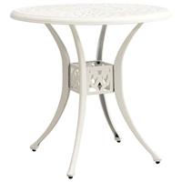 VidaXL Tuintafel 78x78x72 cm gietaluminium wit - thumbnail