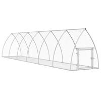 VidaXL Konijnenhok 600x105x120 cm gegalvaniseerd staal zilverkleurig - thumbnail