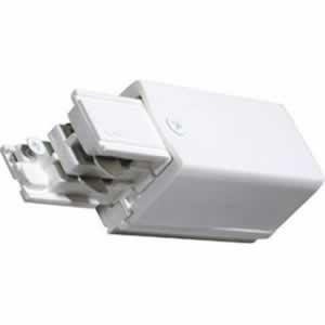 Euro 3 fase rails live end connector rechts (65 mm) wit