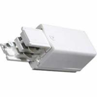 Euro 3 fase rails live end connector rechts (65 mm) wit - thumbnail