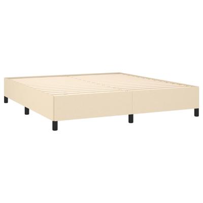 Boxspring met matras stof crèmekleurig 180x200 cm