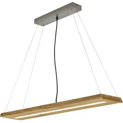 LED Hanglamp - Dimbaar 27W - Warm Wit 3000K - Natuurhout en Mat Bruin