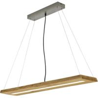 LED Hanglamp - Dimbaar 27W - Warm Wit 3000K - Natuurhout en Mat Bruin - thumbnail