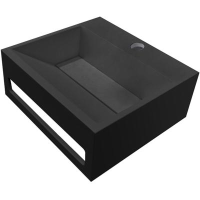 Wiesbaden Julia - Fontein - 35x28x12.5cm - Solid Surface Mat Zwart