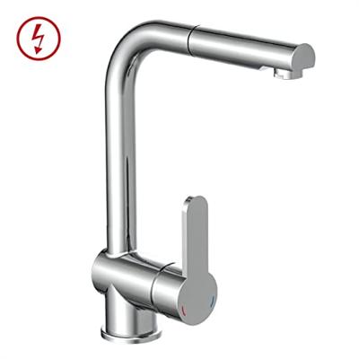 LONDON ééngreepsmengkraan keuken,lage druk, met uittrekbare sproeier, chroom lage druk kraan - alleen geschikt voor lage druk boilers/kleine accumulatoren (onder wastafel model) hoge uitloop en 36