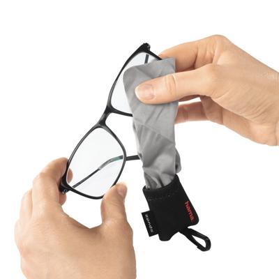 Hama pocket microvezeldoek 15x15 cm zwart/grijs