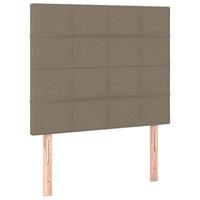 Bedframe zonder matras 90x200 cm stof taupe - thumbnail