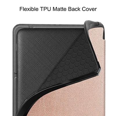 Lunso - Origami sleepcover hoes - Kobo Libra 2 (7 inch) - Rose Goud